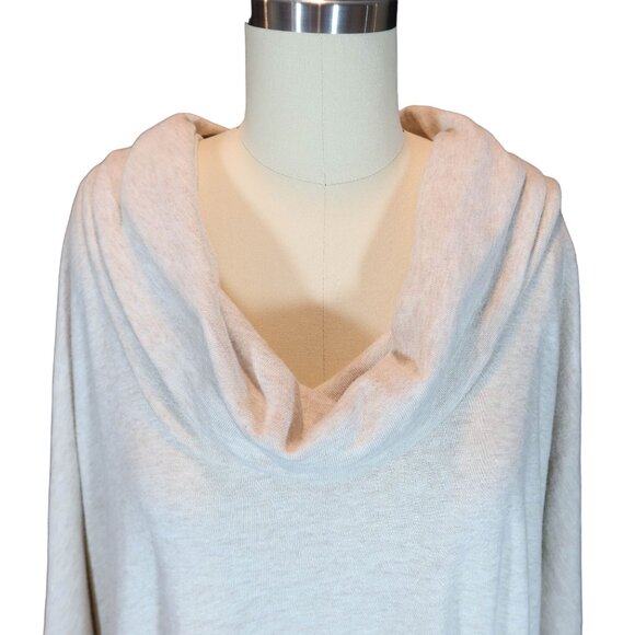 LANDS END Tan Heather Cowl Short Sleeve Sweatshirt Dress w/ Pockets Size 3X - Picture 5 of 9